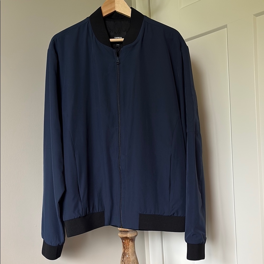 Express Navy Bomber Jacket, L